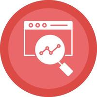 Web Monitoring Glyph Due Circle Icon Design vector