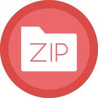 Zip Files Glyph Due Circle Icon Design vector