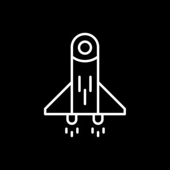 Startup Line Inverted Icon Design vector