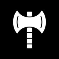 Axe Glyph Inverted Icon Design vector