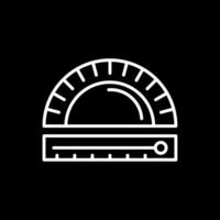 Protractor Line Inverted Icon Design vector