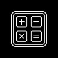 Calculator Line Inverted Icon Design vector