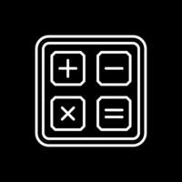 Calculator Line Inverted Icon Design vector