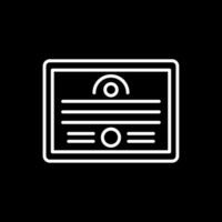 Diploma Line Inverted Icon Design vector