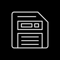 Floppy Disk Line Inverted Icon Design vector