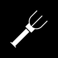 Fork Glyph Inverted Icon Design vector