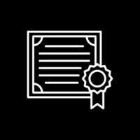 Diploma Line Inverted Icon Design vector