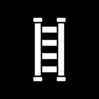 Step Ladder Glyph Inverted Icon Design vector