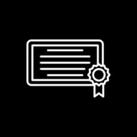 Diploma Line Inverted Icon Design vector