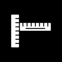 Ruler Glyph Inverted Icon Design vector