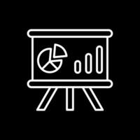 Whiteboard Line Inverted Icon Design vector