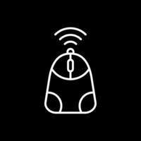 Mouse Line Inverted Icon Design vector