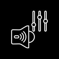 Volume Control Line Inverted Icon Design vector