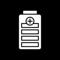Battery Level Glyph Inverted Icon Design vector