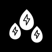 Hydro Power Glyph Inverted Icon Design vector