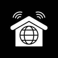 Internet Connection Glyph Inverted Icon Design vector