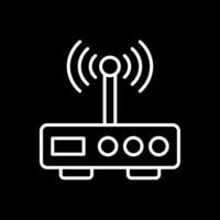 Modem Line Inverted Icon Design vector