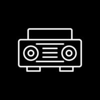 radio línea invertido icono diseño vector