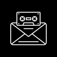 Voice Mail Line Inverted Icon Design vector