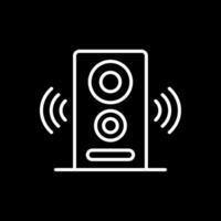 altavoz línea invertido icono diseño vector