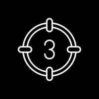 Countdown Line Inverted Icon Design vector