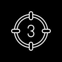 Countdown Line Inverted Icon Design vector