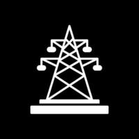 Electric Glyph Inverted Icon Design vector