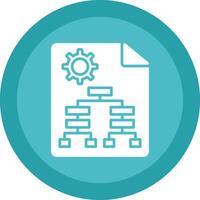 Business Hierarchy Glyph Due Circle Icon Design vector