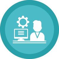 Admin Work Glyph Due Circle Icon Design vector