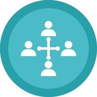 Network Marketing Glyph Due Circle Icon Design vector