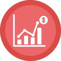 Sales Statistics Glyph Due Circle Icon Design vector