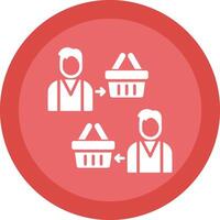 Reseller Glyph Due Circle Icon Design vector