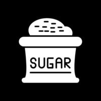 Sugar Glyph Inverted Icon Design vector