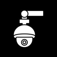 Security Camera Glyph Inverted Icon Design vector