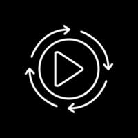 Rotation Line Inverted Icon Design vector