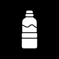 Water Bottle Glyph Inverted Icon Design vector