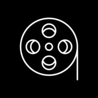 Film Reel Line Inverted Icon Design vector