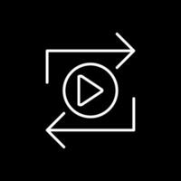 Replay Line Inverted Icon Design vector