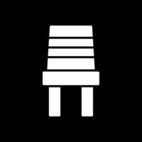 Chair Glyph Inverted Icon Design vector