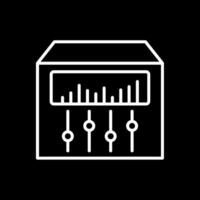 Sound Mixer Line Inverted Icon Design vector