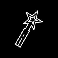 Magic Wand Line Inverted Icon Design vector