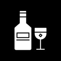 Whiskey Glyph Inverted Icon Design vector