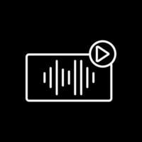 Audio Line Inverted Icon Design vector