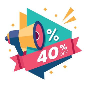 Offer sale Flat illustration vector