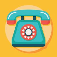 Telephone Icon Flat Style Illustration vector