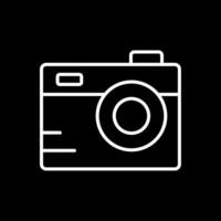 Camera Line Inverted Icon Design vector