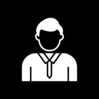 Account Manager Glyph Inverted Icon Design vector