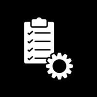 Project Management Glyph Inverted Icon Design vector