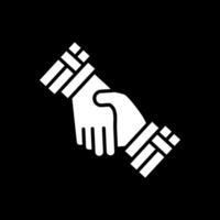 Business Relationship Glyph Inverted Icon Design vector