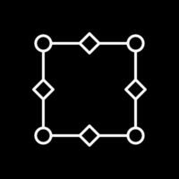 Nodes Line Inverted Icon Design vector